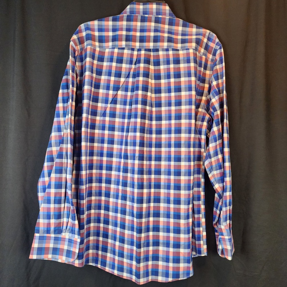JOS A BANK Traveler's Collection Tailored Fit Plaid Button Down Shirt Men Large - Picture 5 of 5